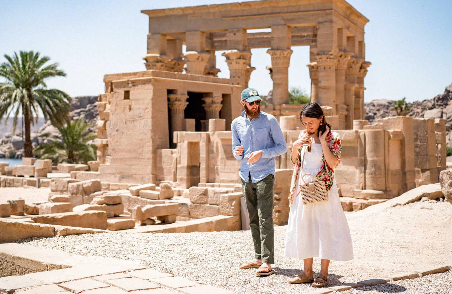 Gran Foto De La Pareja Del Templo De Philae