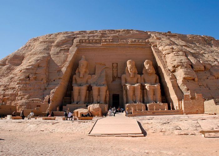 Una Maravillosa Imagen Del Templo Abu Simbel En Aswan
