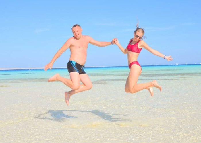Gran Foto De La Pareja En La Isla Blanca
